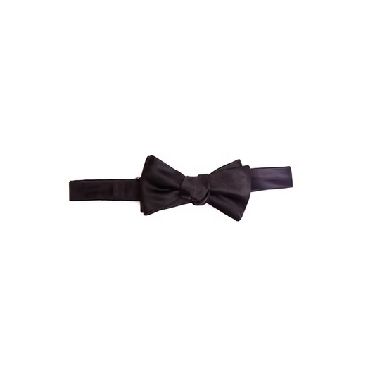 Black Satin Bow Tie